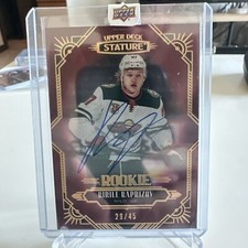 Kirill Kaprizov 2020-21 Upper Deck Stature #102 Red Rookie On-Card Auto RC 29/45