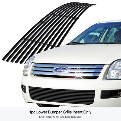 Parachoques inferior negro de acero inoxidable para Ford Fusion 2006-2009 Foto 1 de 4