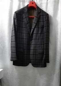 ISAIA MENS OUTWEAR WOOL PLAID SPORT COAT/BLAZER SZ:US XL/56R EU - Picture 1 of 18