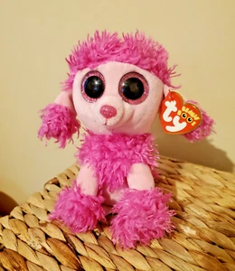 Ty Beanie Boo 6" Patsy Pink Poodle Plush Stuffed Animal - Picture 1 of 4