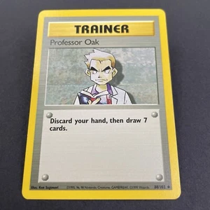 Professor Oak 88/102 Moderately Played Base Set Pokemon TCG Normal Uncommon - Picture 1 of 2