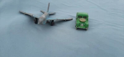 Vintage Dinky Toys Dublo Land Rover + 1950's Midge Diecast Plane - Image 1 of 4