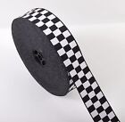 Assorted Police Cap Ribbon - Black & White - Diced 