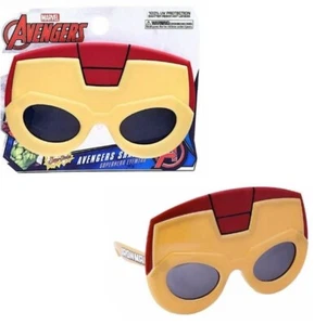 MARVEL BOYS SUPER HERO IRON MAN  SUN-STACHES SUNGLASSES - Picture 1 of 3
