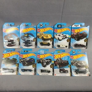 Batman Hot Wheels Collection 10 Vehicles NEW IN PACKAGE Bundle 2 Batmobile - Picture 1 of 7