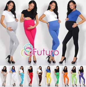 Maternity Leggings Over Bump Full Ankle Length Pregnancy PREG-FULL - Picture 1 of 16