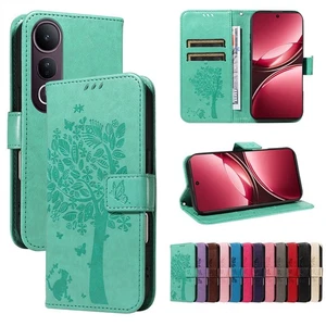 Case for Vivo S18 X100 Y39 Y38 Y17S Y19S Tree PU Leather Wallet Case Phone Cover - Picture 1 of 23