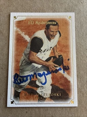 Bill Mazeroski Autographed Card 2007 Upper Deck Masterpieces Signed Auto Pirates - Image 1 of 2