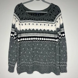 American Eagle Damen M Fair Isle Wollmischung Pullover Apres-Ski Cabincore Nordic - Bild 1 von 10