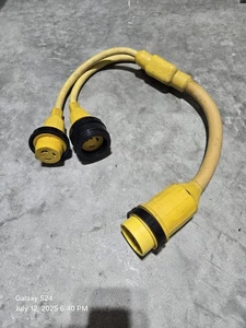 Marine 125/250v 50a Male (To) 2-30A Female Y Splitter Adapter (See Discription - Picture 1 of 6