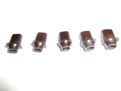 5 VINTAGE DARK BROWN PLASTIC SWITCH TIPS - Image 1 of 3