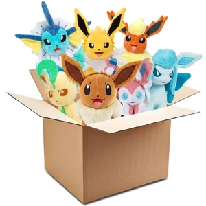 Pokemon 8" Eevee Evolution Plush Mystery Blind Box 2-Pack - Receive 1 Eevee &... - Picture 1 of 6