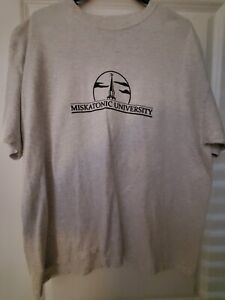 Miskatonic University T-Shirt- XL- Gray- Arkham- H.P. Lovecraft- Cthulhu Dunwich