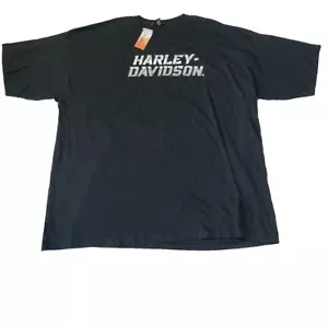 Harley-Davidson Men's T-Shirt Short Sleeve Black Size 5XL NEW CM00965 - Picture 1 of 5