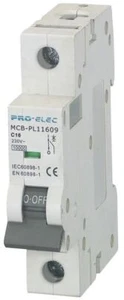 PRO ELEC - 16A Single Pole Type C MCB, 10kA - Picture 1 of 1