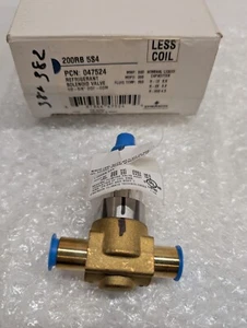 Emerson 200RB5S4 Refrigerant Solenoid Valve PCN: 047524 1/2-5/8" ODF-ODM - Picture 1 of 7
