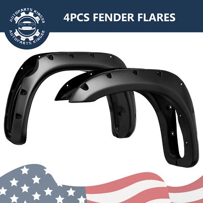 Fender Flares for 2007-2013 Toyota Tundra Pocket Rivet Style Bolt Wheel Cover Foto 1 de 4