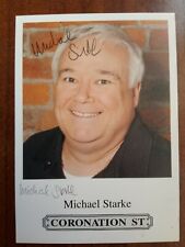 MICHAEL STARKE *Jerry Morton* CORONATION STREET HAND SIGNED AUTOGRAPH CAST CARD