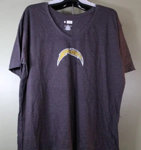 Los Angeles Chargers NFL Apparel Damen Kurzarm T-Shirt mit V-Ausschnitt! Neu mit Etikett - Bild 1 von 5