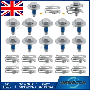FOR MERCEDES ENGINE UNDERTRAY COVER SPLASH GUARD SHIELD CAPTIVE METAL SCREW CLIP - Picture 1 of 13