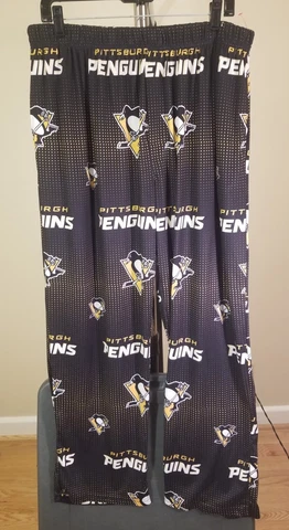 Pittsburgh Penguins NHL Classic Black Team Logo XL Pajamas Pants Cover