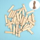 50pcs/set Unfinished Party Favor Hanging  Wedding Rope Scrapbooing Wooden Tags