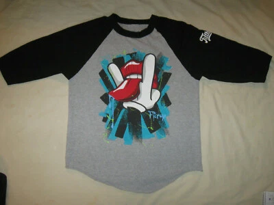 Filthy Dripped Aerosmith Rolling Stones Shirt Half Sleeve Men's Small/Medium - Image 1 of 4