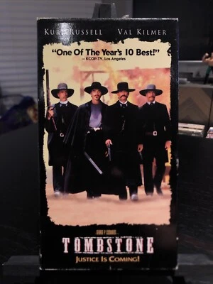 Tombstone (VHS 1994) Kurt Russell Val Kilmer Cosmatos Western RARE CULT HTF NM - Imagem 1 de 4