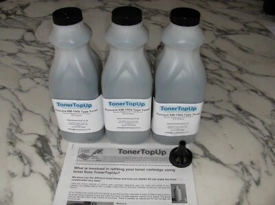 Quatro garrafas de refil de toner Kyocera KM-1505 1510 1810 TK-1505 CD1115 37029011 - Imagem 1 de 2