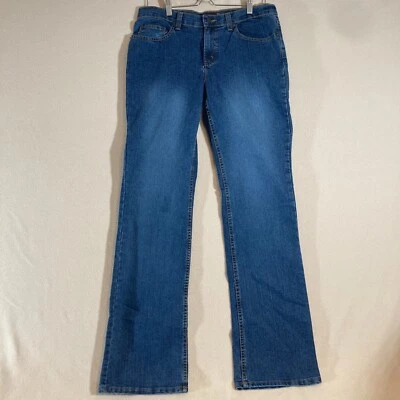 Pantalones de mezclilla para mujer Jordache 11/12 largos azules tiro bajo elásticos corte bootcut Y2K Foto 1 de 4