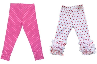 ЛЕГГИНСЫ ДЛЯ ДЕВОЧЕК ЯСЕЛЬНОГО ВОЗРАСТА 2T 4T ГЛАЗУРЬ ОБОРКА КРАСНЫЙ ГОРОШЕК ИЛИ РЮШ РОЗОВЫЙ ГОРОШЕК - Изображение 1 из 4