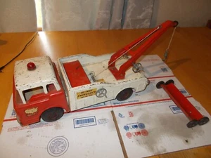 NYLINT 16" FORD HI-WAY EMERGENCY WRECKER #3400 WITH 4 WHEEL DOLLY 1962 ALL ORING - Picture 1 of 7