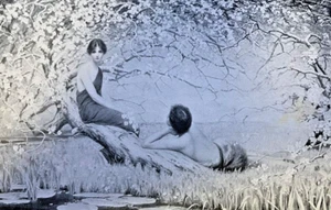 1901 Rivista d'epoca illustrazione nella dolcezza della primavera di A L Henniker - Foto 1 di 3