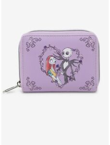Loungefly The Nightmare Before Christmas Jack & Sally Thorn Heart Wallet NEW 