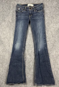 Abercrombie Kids Jeans Girls 12 Slim Blue Cute Stretch Flared Low Rise Denim - Picture 1 of 16