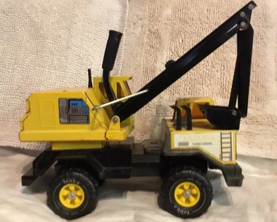 Excavadora con canastilla Craine Tonka Mighty Turbo diésel acero prensado XMB-975 1980 Foto 1 de 4