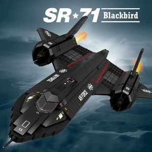 SR-71 Blackbird Fighter Building Blocks Air Force Plane Bricks Compatible 1775pc - Picture 1 of 6