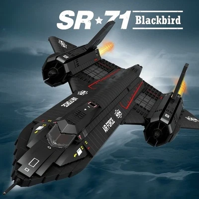 SR-71 Blackbird Fighter Building Blocks Air Force Plane Bricks Compatible 1775pc - Image 1 of 4