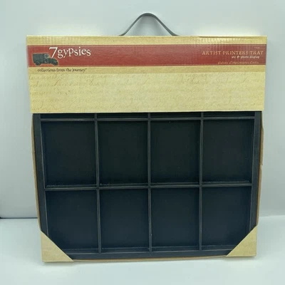 NUEVA BANDEJA PARA IMPRESORAS DE ARTISTAS GITANOS NEGRA ATC EXHIBICIÓN DE FOTOS MANGO DE METAL Foto 1 de 4