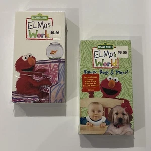 Elmo Sesame Street VHS LOT: Elmo's World & Elmo’s World Babies Dogs & More! - Picture 1 of 9