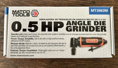 Amoladora angular neumática naranja MATCO MT3983M 1/4" 0,5 HP Foto 1 de 4
