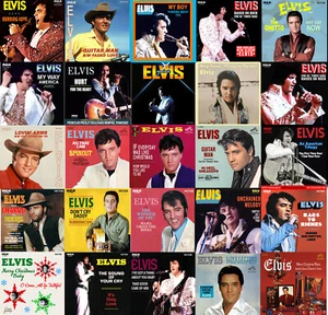 PICTURE SLEEVE COLLECTION ~ Elvis Presley Novelty 7 inch Picture Sleeves 1966-77 - Picture 1 of 45