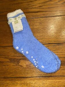 KN Karen Neuburger Cozy Slipper Socks - Blue Color -  One Size - New