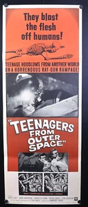 Teenagers from Outer Space - 1959 Original Insert Poster. Horror, SciFi. - Picture 1 of 2