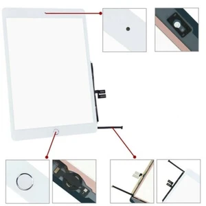 Ekran dotykowy OEM Digitizer do iPada serii 6,7,8,9,10 z przyciskiem Home Wysyłka z USA - Zdjęcie 1 z 8