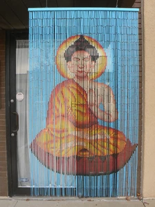 IG 101 Buddha Bamboo Screen for Door New Hand Painted
