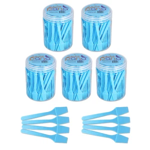 5 latas Pana 2.5" azul pequeño plástico maquillaje cosmético máscara facial espátula cuchara - Imagen 1 de 6