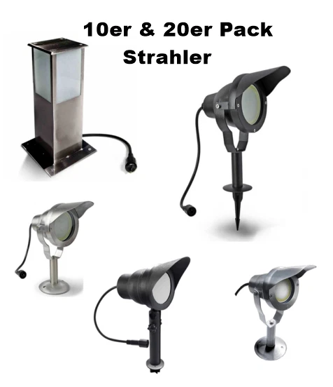 10er, 20er Pack Gartenstrahler Outdoor Strahler IP67 LED Gartenlampe Leuchte - Bild 1 von 1