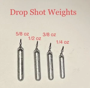 Drop Shot Weights Pencil Sinkers 1/4, 3/8, 1/2, 5/8 - FREE SHIPPING - Picture 1 of 1