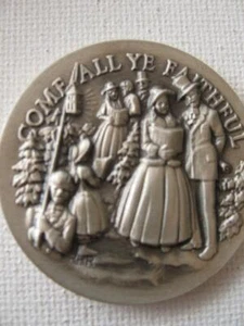 .83 OZ WITTNAUER LONGINES COME ALL YE FAITHFUL CHRISTMAS 0.925 .SILVER COIN+GOLD - Picture 1 of 11